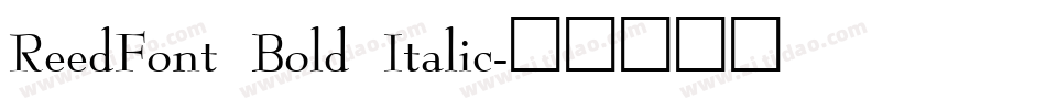 ReedFont Bold Italic字体转换